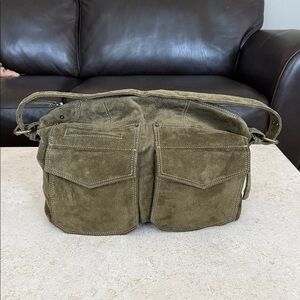 Women’s Olive Suede Bag